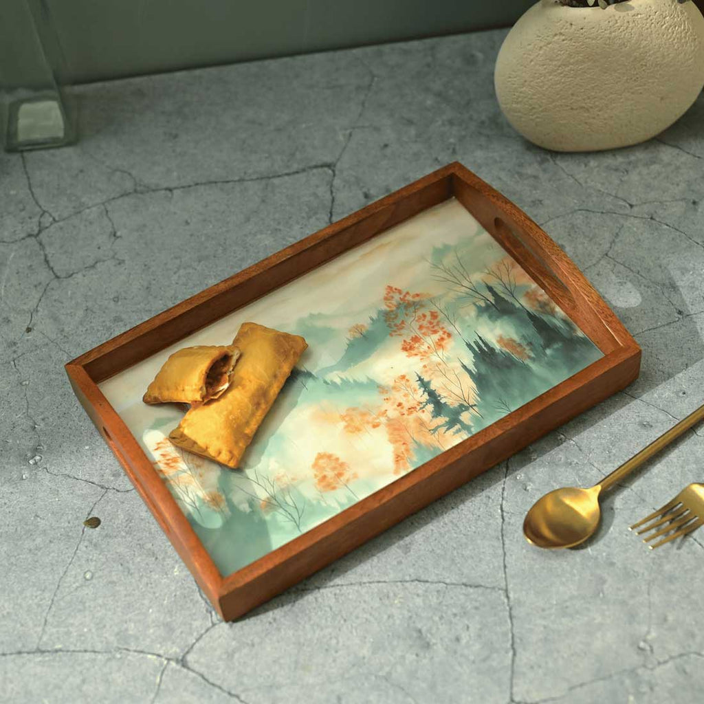 Solid Panorama Serving Tray