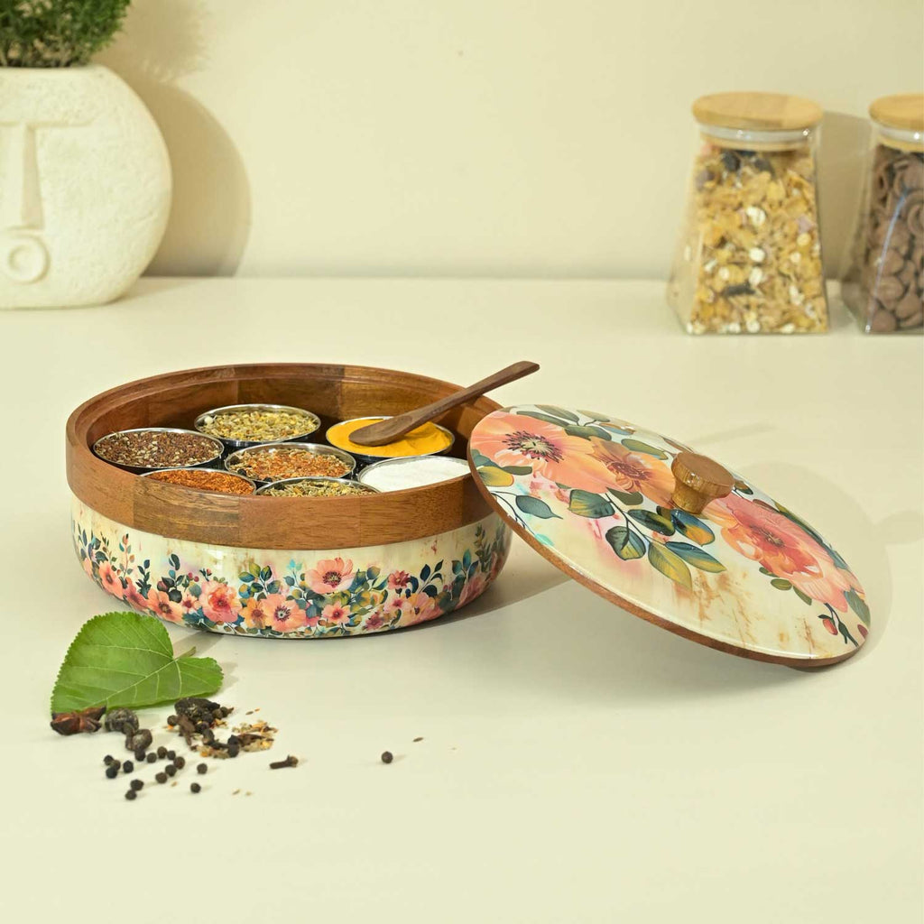 Solid Pastel Flora Masala Box