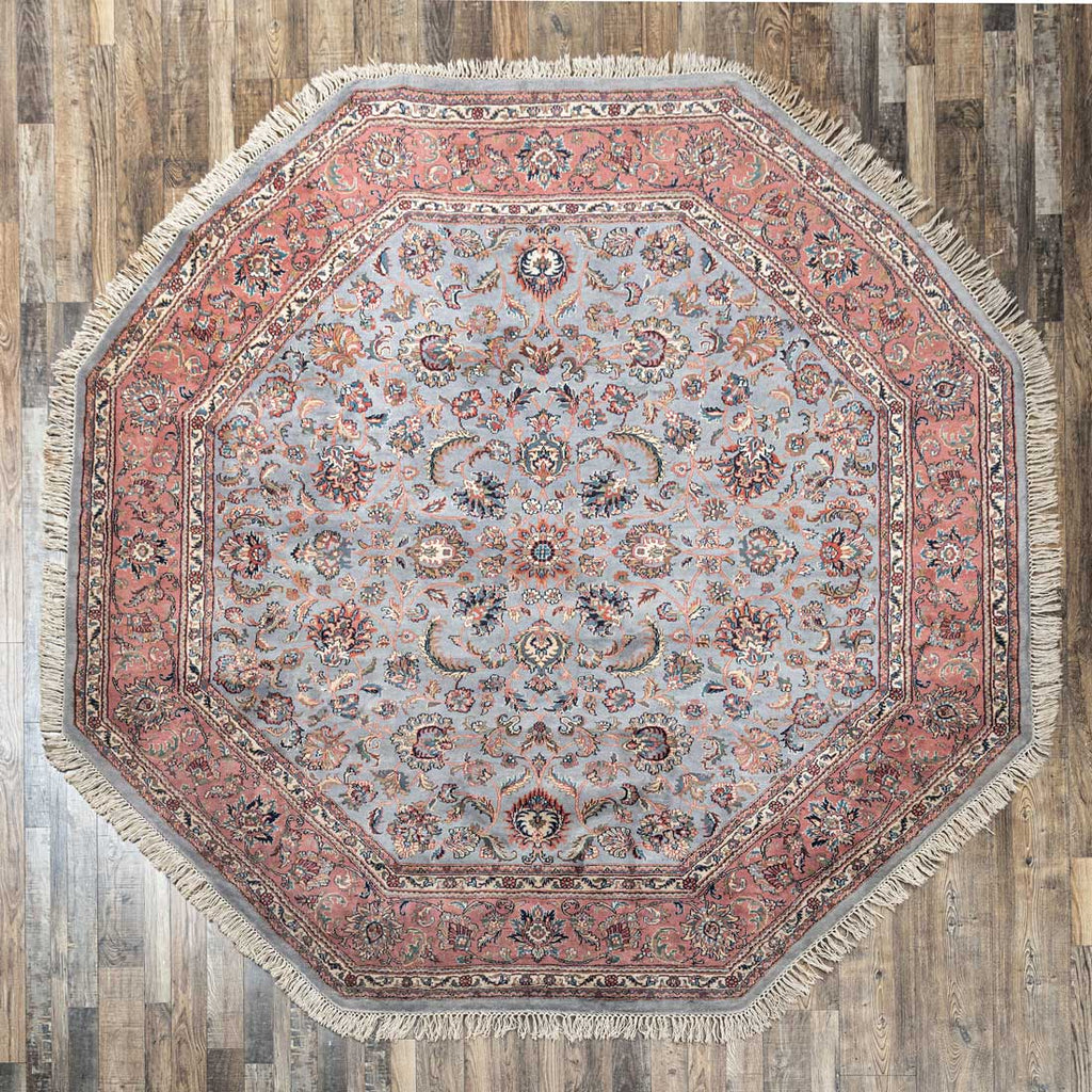 Luxury - Symmetry Blue Pink Woolen Hand Knotted Premium Carpet