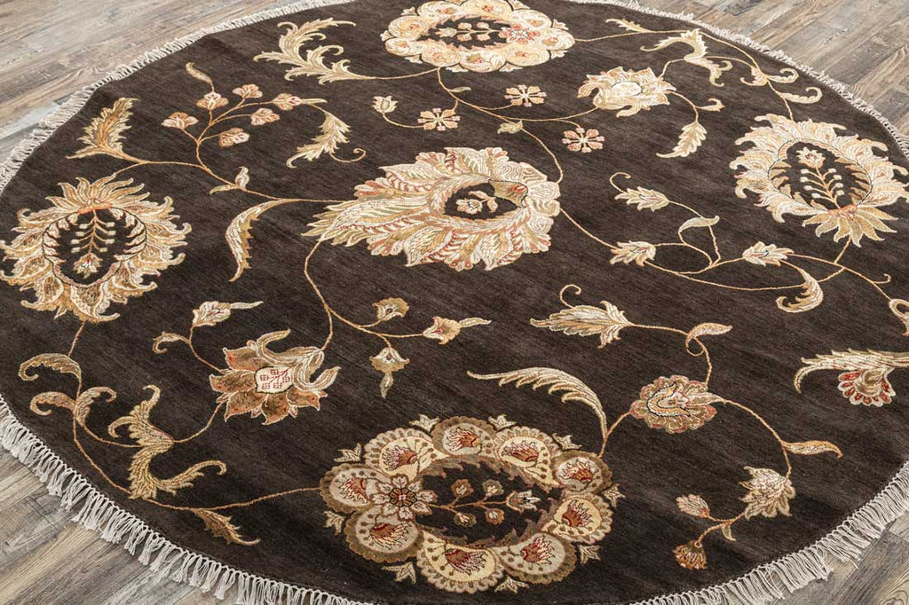 Luxury - Shell Brown Gold Wool & Silk Hand Knotted Premium Carpet