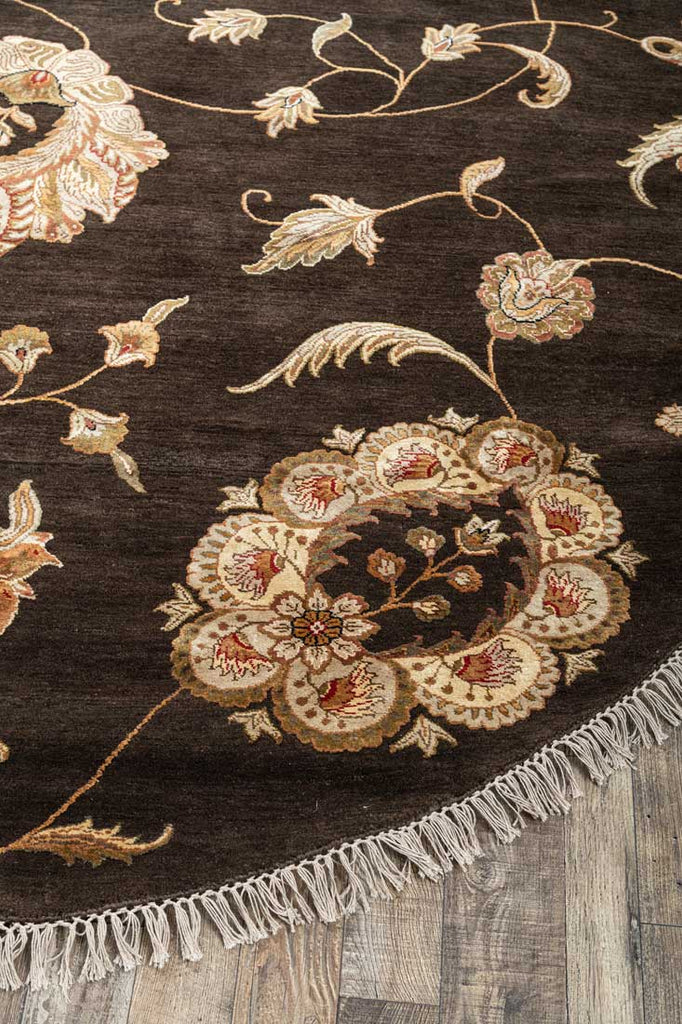 Luxury - Shell Brown Gold Wool & Silk Hand Knotted Premium Carpet