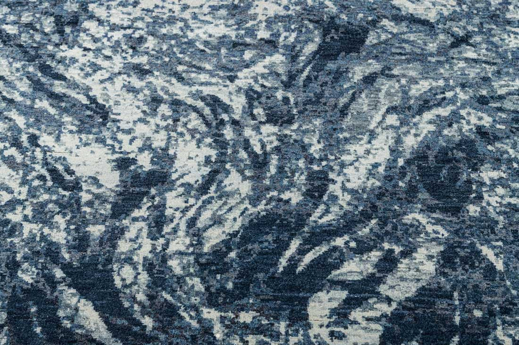 Luxury - Tree of Life Blue Grey Wool & Silk Hand Knotted Premium Carpet