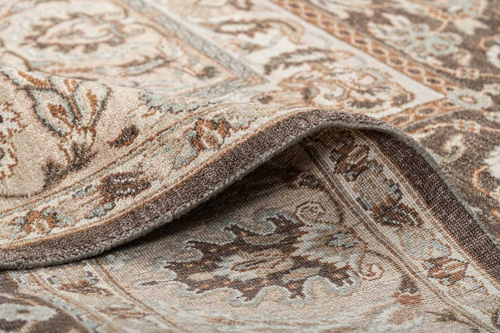 Luxury - Baoli Brown Beige Woolen Hand Knotted Premium Carpet