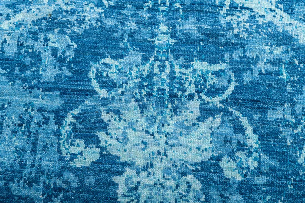 Luxury - Neer Blue Woolen Hand Knotted Premium Carpet