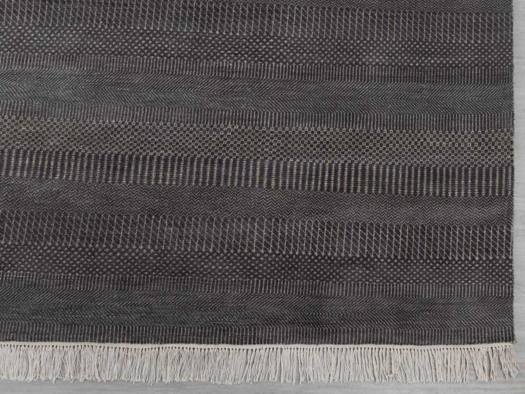 Luxury - Marble Grey Beige Wool & Bamboo Silk Hand Knotted Premium Carpet