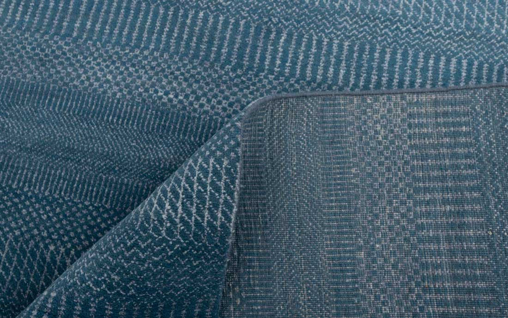 Luxury - Soho Blue Grey Wool & Bamboo Silk Hand Knotted Premium Carpet