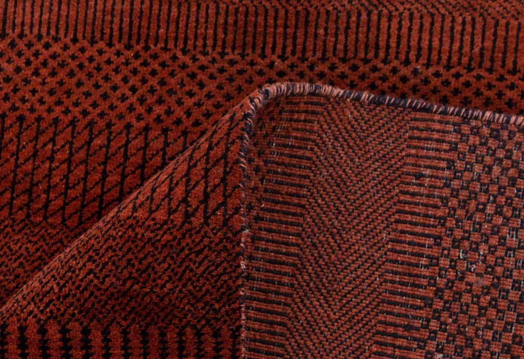 Luxury - Rosewood Red Charcoal Wool & Bamboo Silk Hand Knotted Premium Carpet