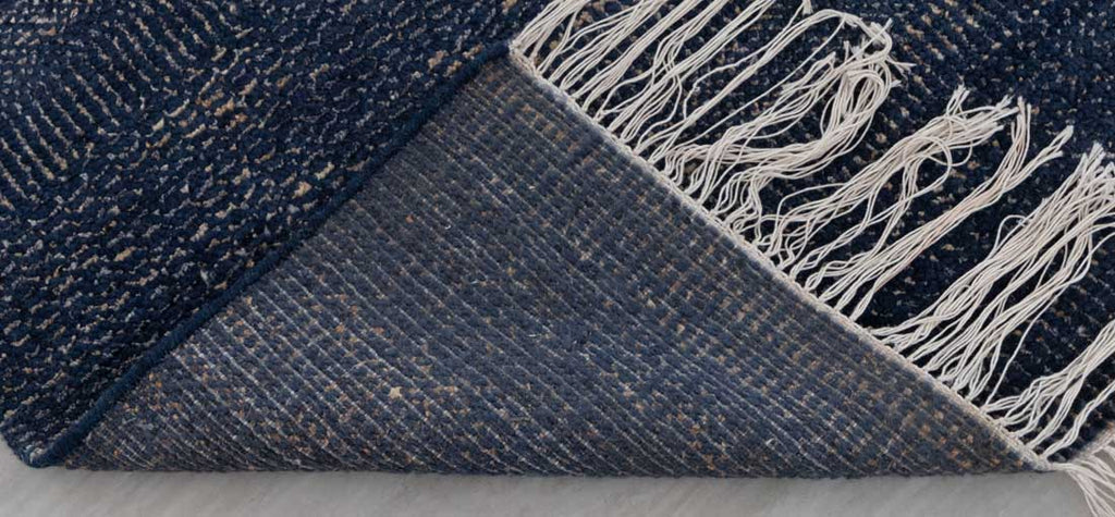 Luxury - Nile Blue Gold Wool & Bamboo Silk Hand Knotted Premium Carpet