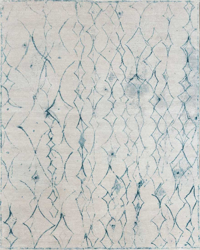 Luxury - Eternal Grey Blue Woolen Hand Knotted Premium Carpet