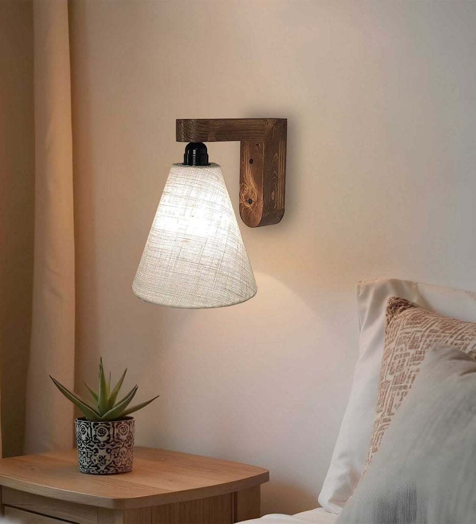 Terzo Brown Wooden Wall Light