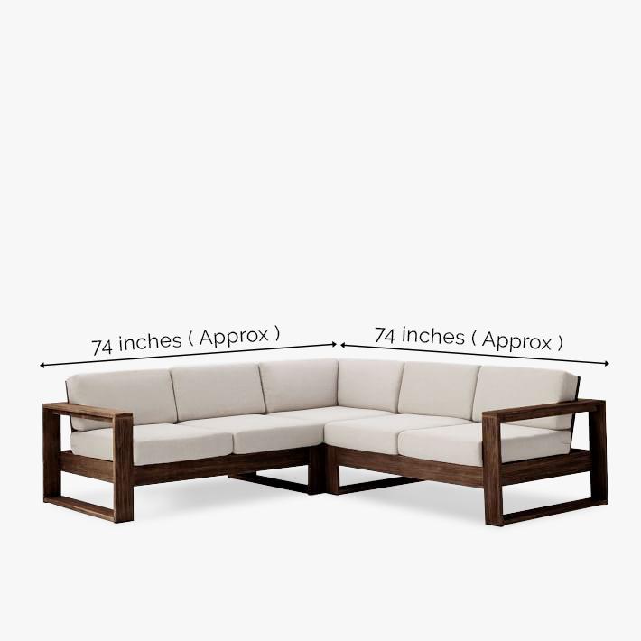 Solid wood l shape outlet sofa