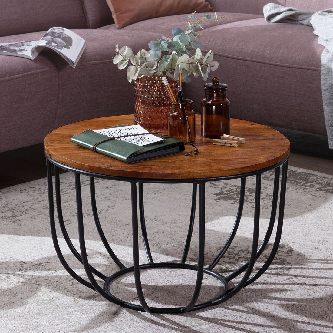 Buy Solid Wood Indiana Round Coffee Table - Buy Furniture Online ...