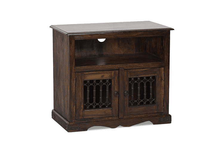 Solid Wood Jali Small Tv Cabinet – Saraf Furniture