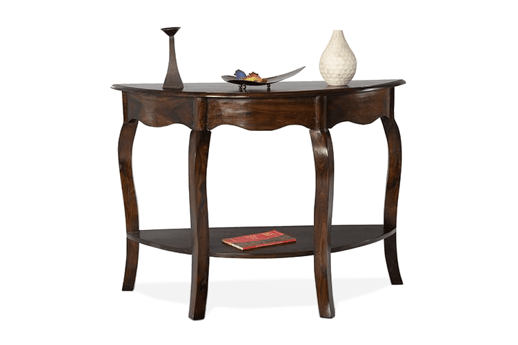 Solid Wood Tania Half Round Console Table – Saraf Furniture