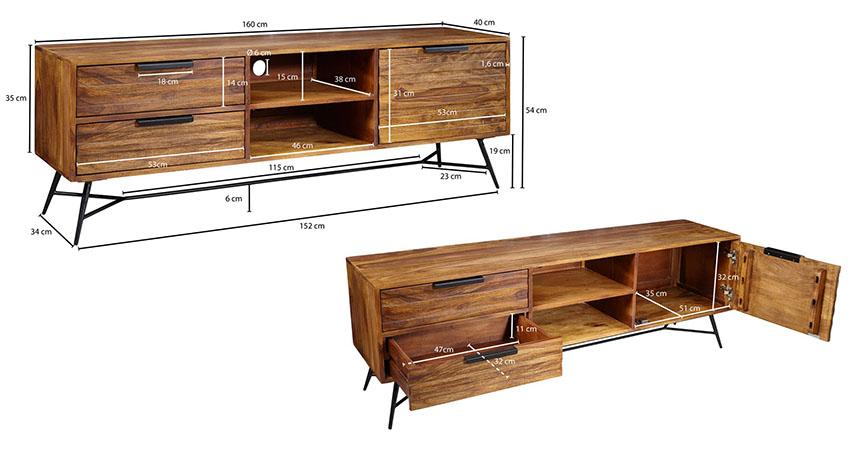 Buy Solid Wood INDIANA Lass TV Unit Online | New Launch TV Units | TV ...