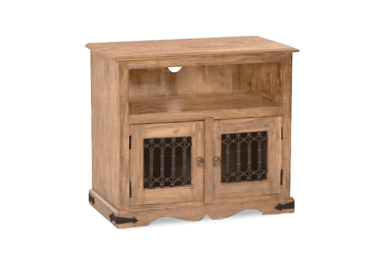 Solid Wood Jali Small Tv Cabinet – Saraf Furniture