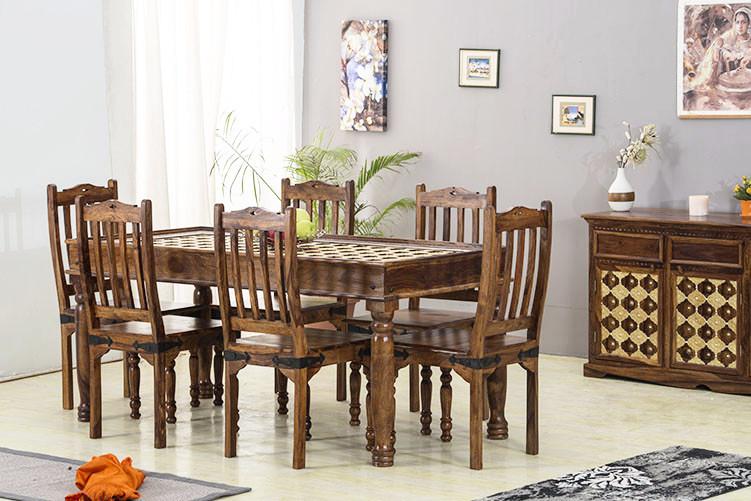 Brass Dining Set - Solid Wood Furniture , Buy Dining Table Online ...